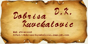 Dobriša Kuvekalović vizit kartica